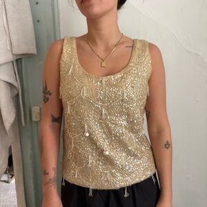 Vintage AF Beaded Top